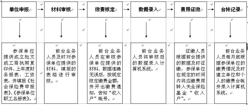 益阳市失业保险参保缴费流程图