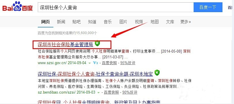 百度搜索“所在地+社保个人查询”