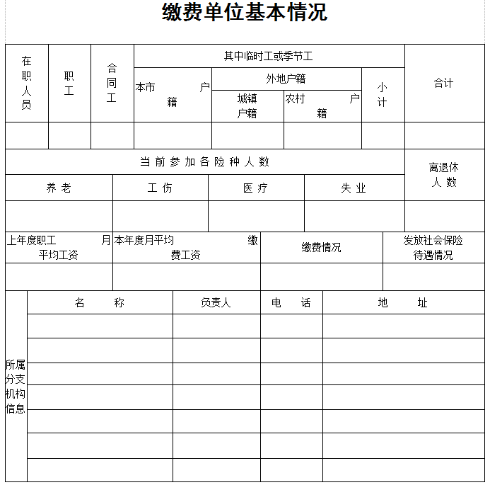 社会保险年检申报表（2）
