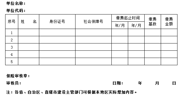 社会保险应缴情况表