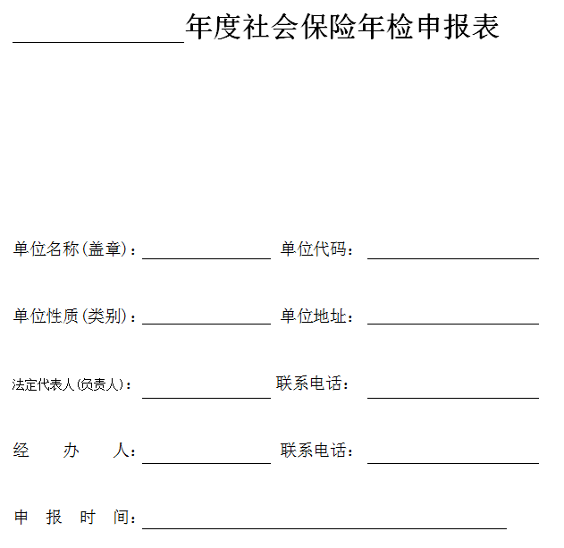 社会保险年检申报表（1）