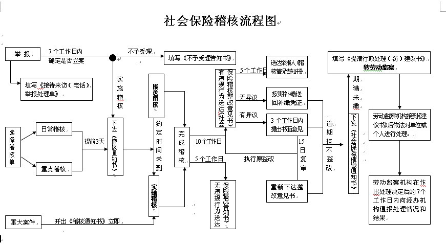 社会保险稽核流程图