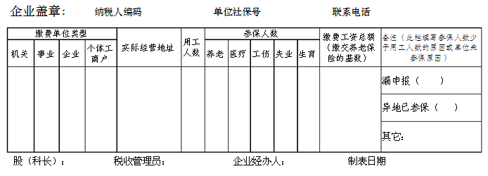 社会保险调查表
