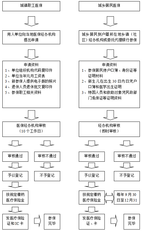 医保参保流程图