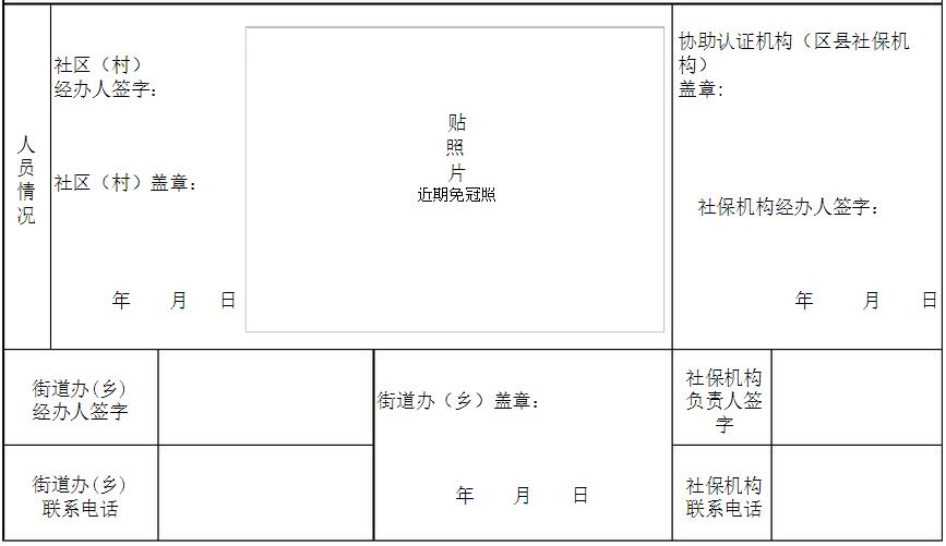 社保生存认证表